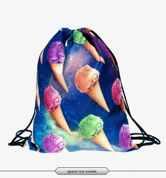 Product Backpack - Drawstring 3D Print Backpack (17 Designs)