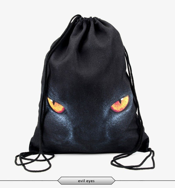 Product Backpack - Drawstring 3D Print Backpack (17 Designs)