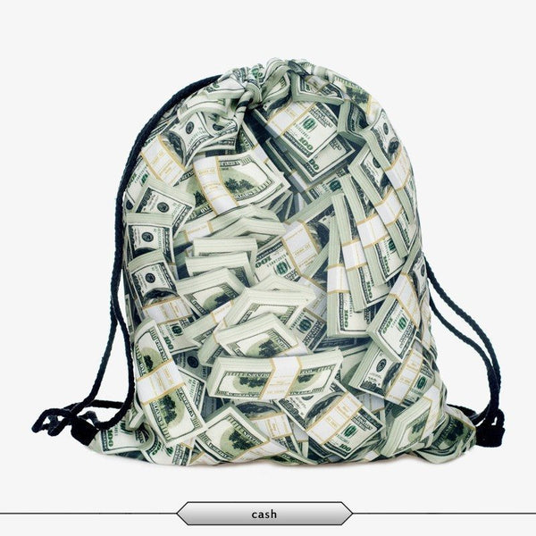 Product Backpack - Drawstring 3D Print Backpack (17 Designs)