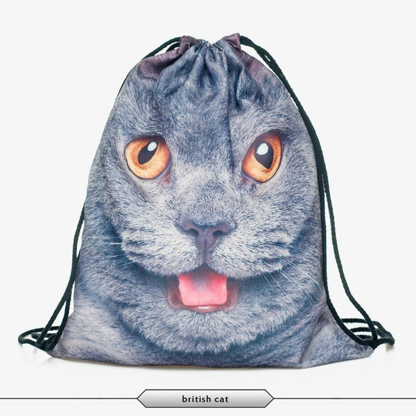 Product Backpack - Drawstring 3D Print Backpack (17 Designs)