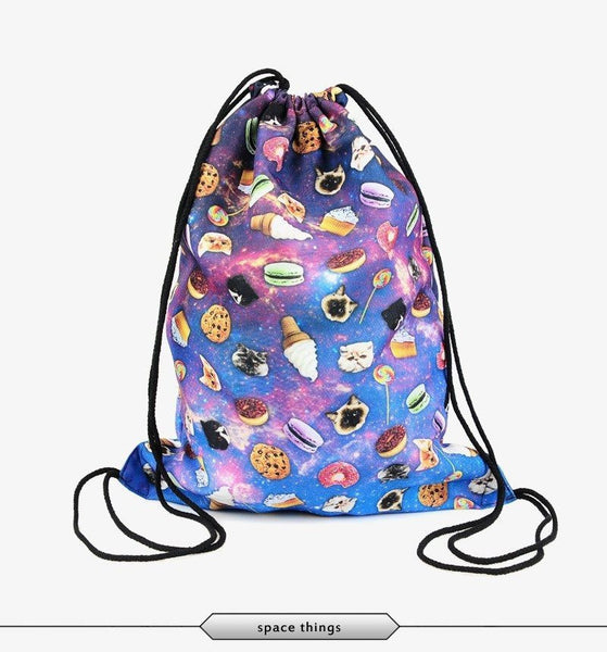 Product Backpack - Drawstring 3D Print Backpack (17 Designs)