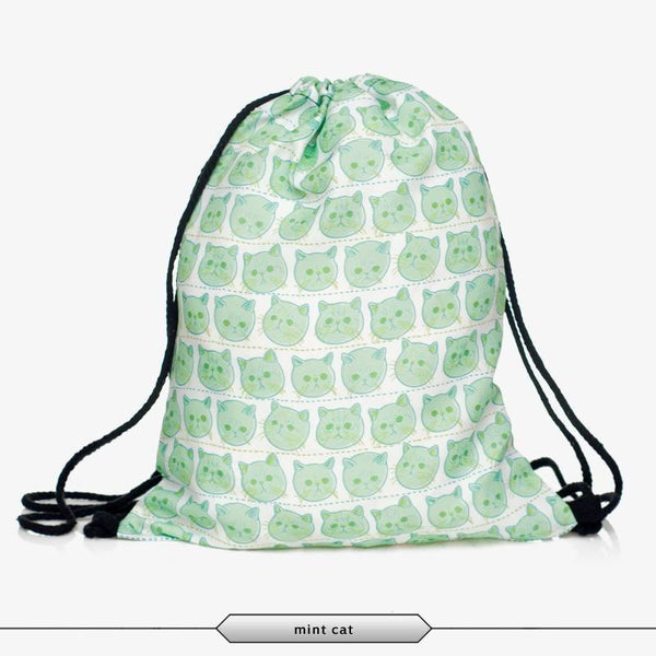 Product Backpack - Drawstring 3D Print Backpack (17 Designs)